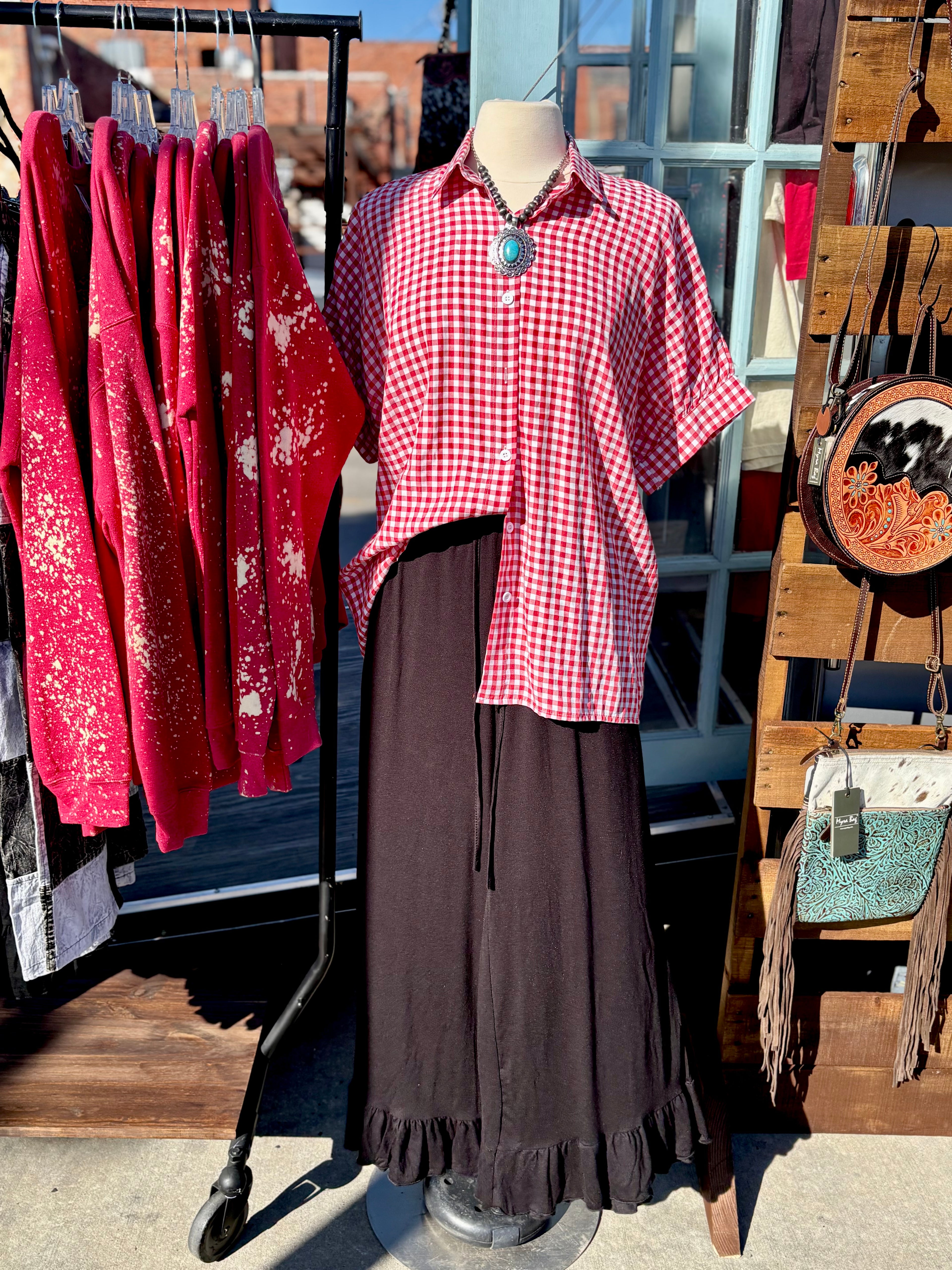 Black Ruffled Wide Leg Pants