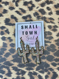 Copper Rhinestone Earrings