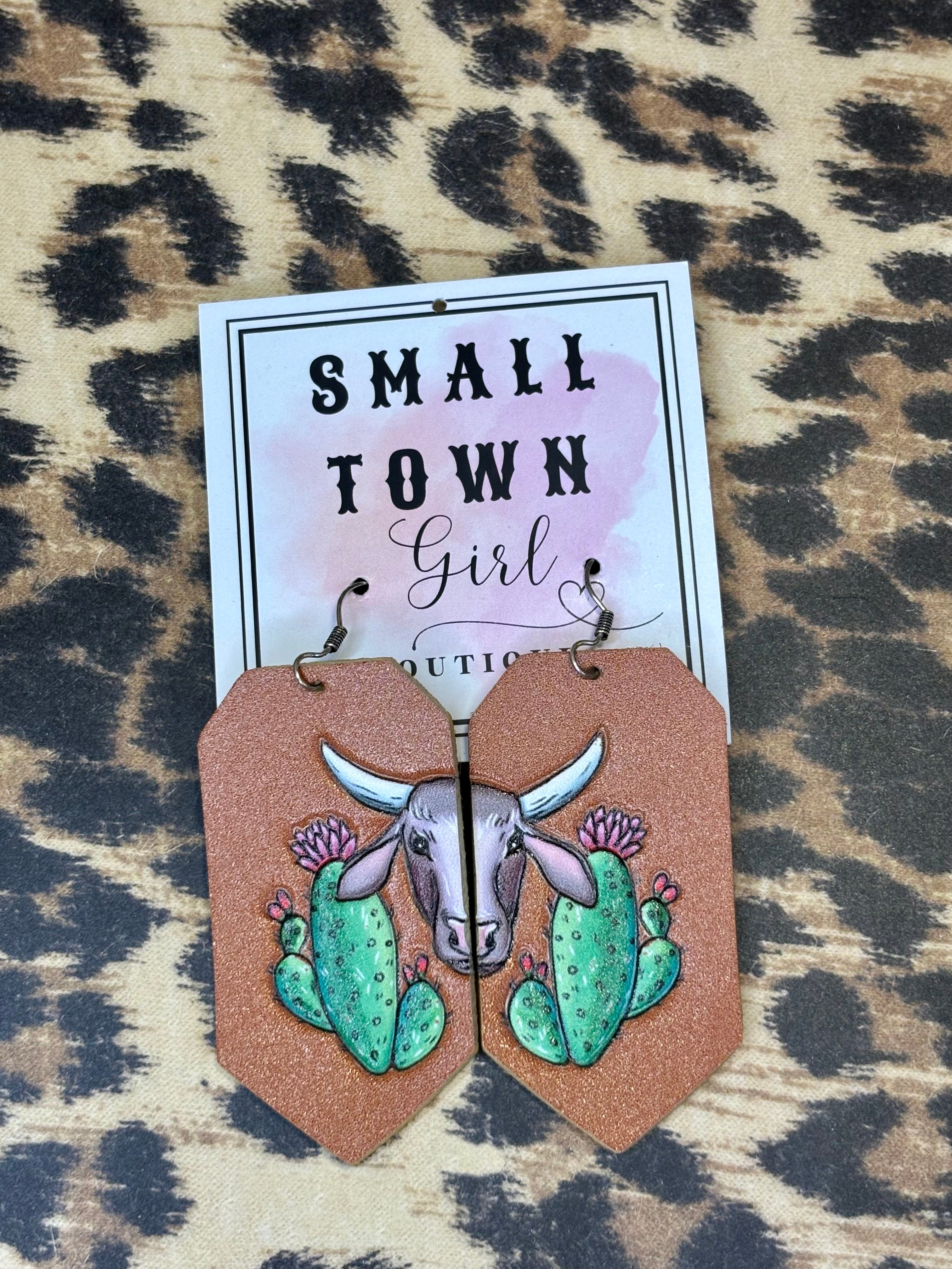 Grey Take No Bull Earrings