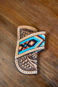 Blue Aztec Leather Sheath