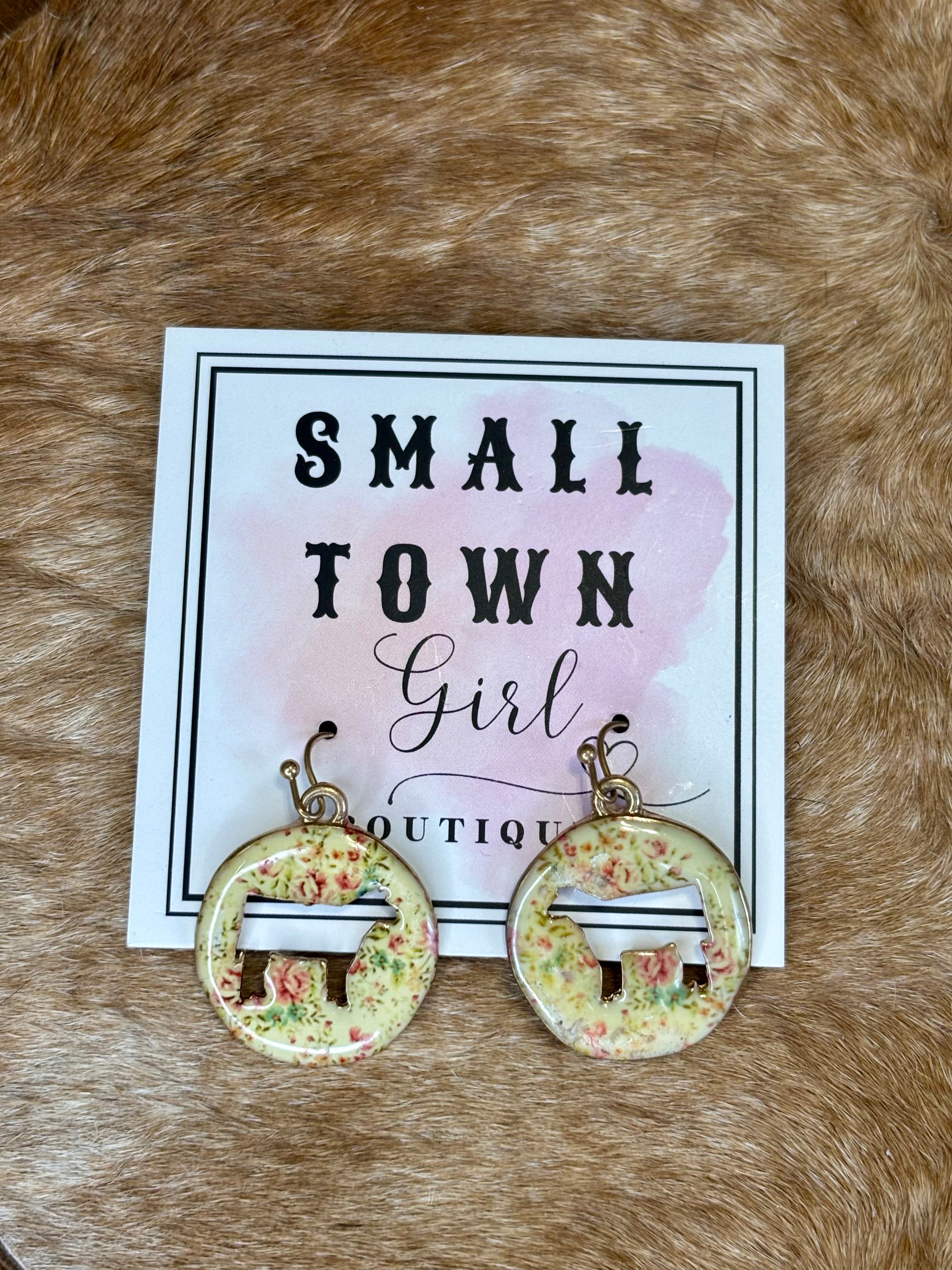 Steer Floral Earrings