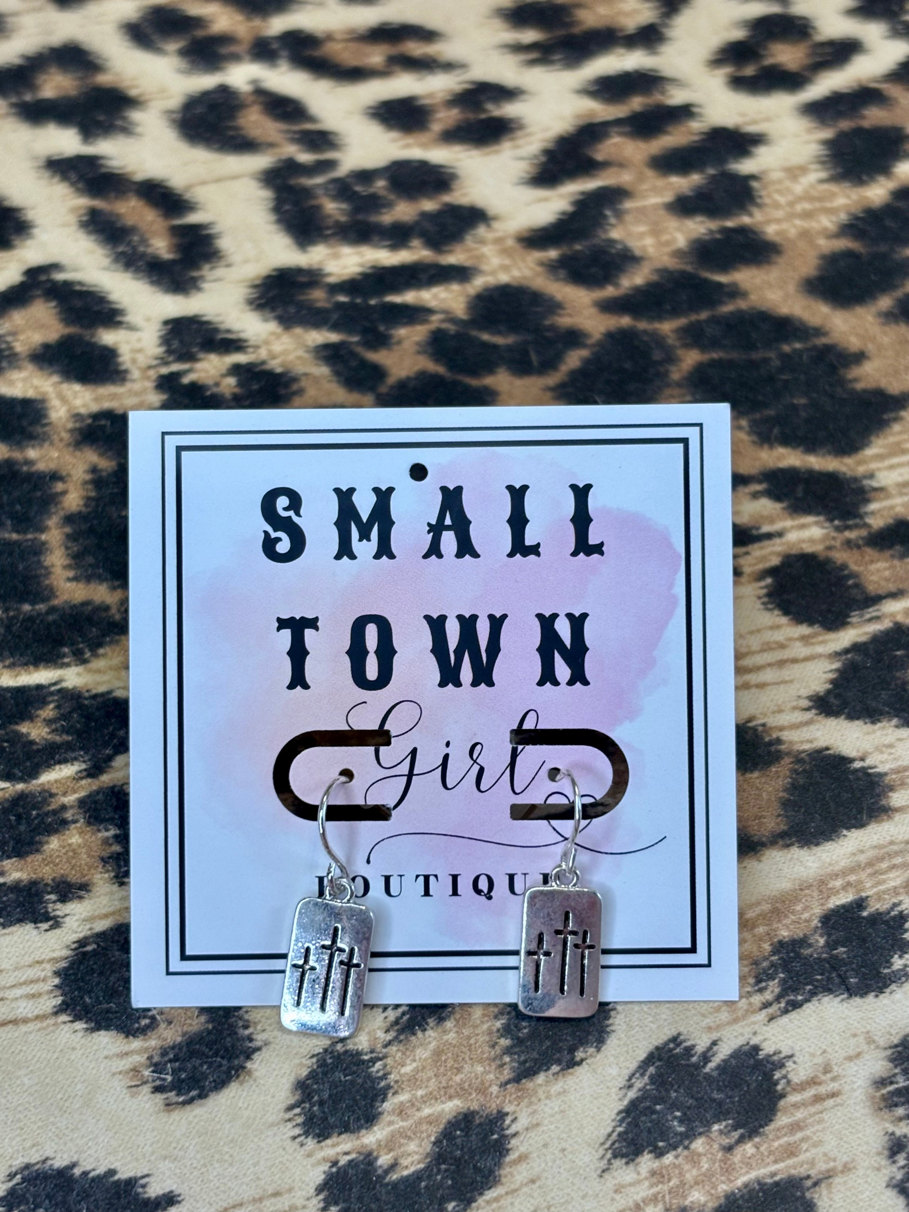 Three Crosses Earrings