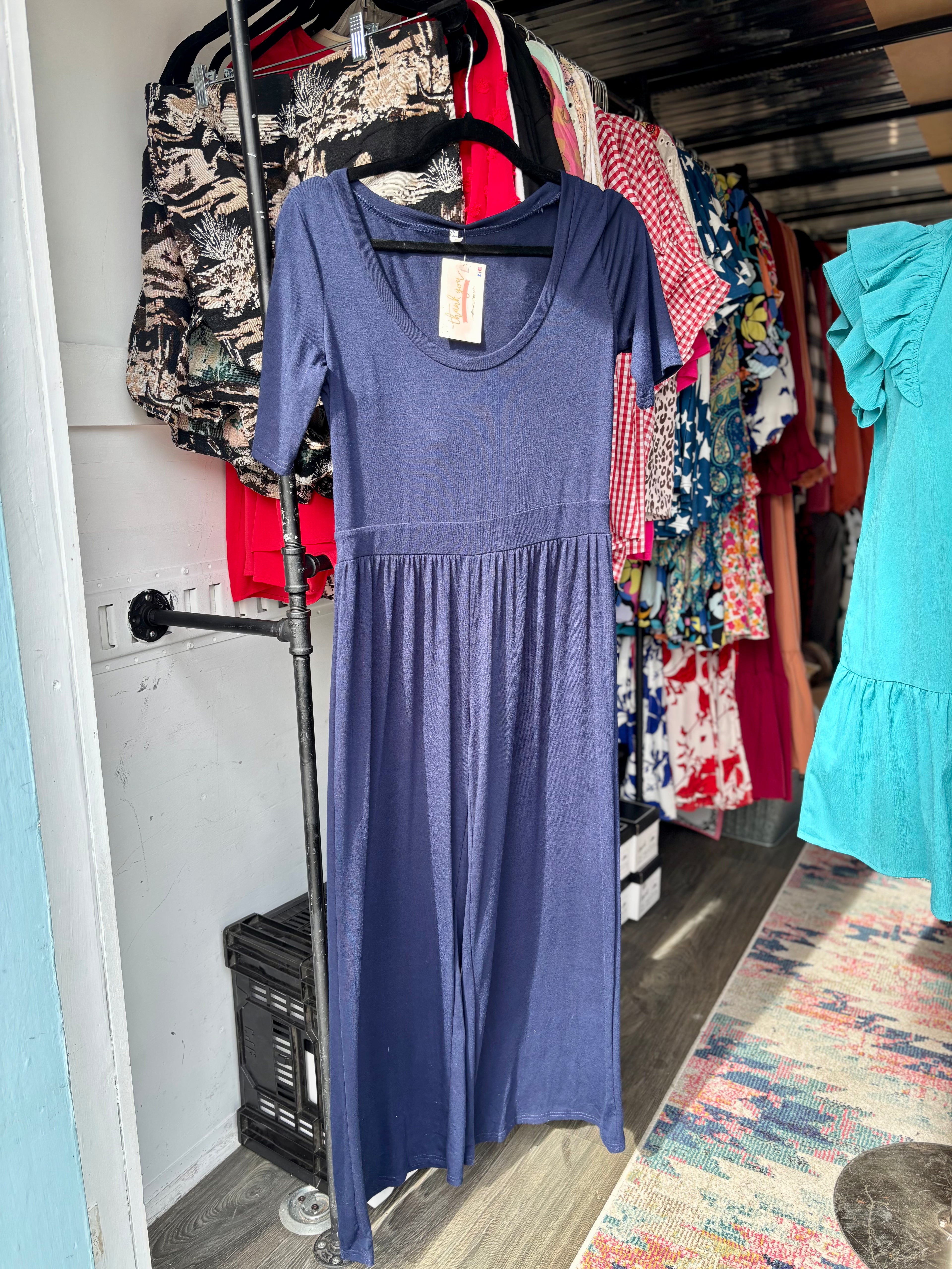 Navy Blue Romper