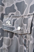 Old School Pearl Snap Camo (Black)