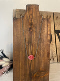 Simple Pink Stone Necklace