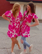 Floral Wrap-Around Dress