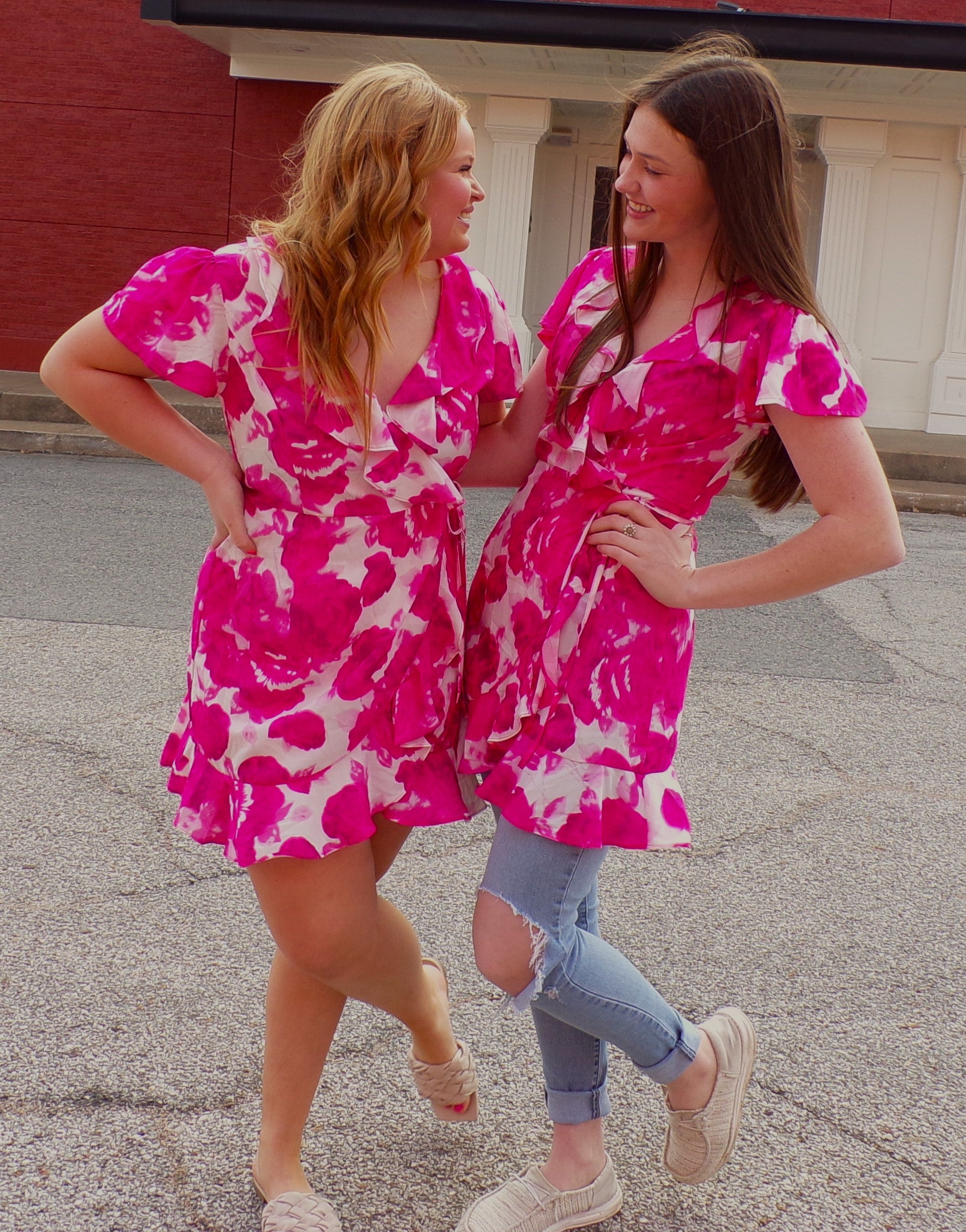 Floral Wrap-Around Dress